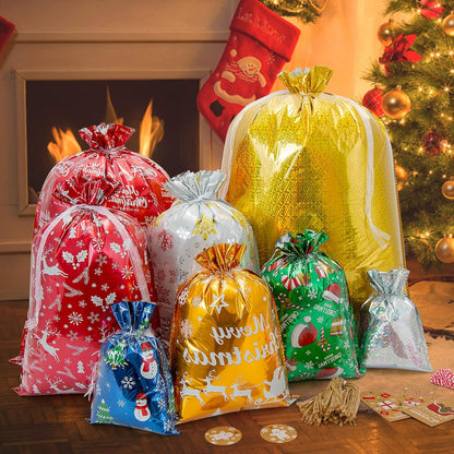 christmas 50-piece gift bags & tags set